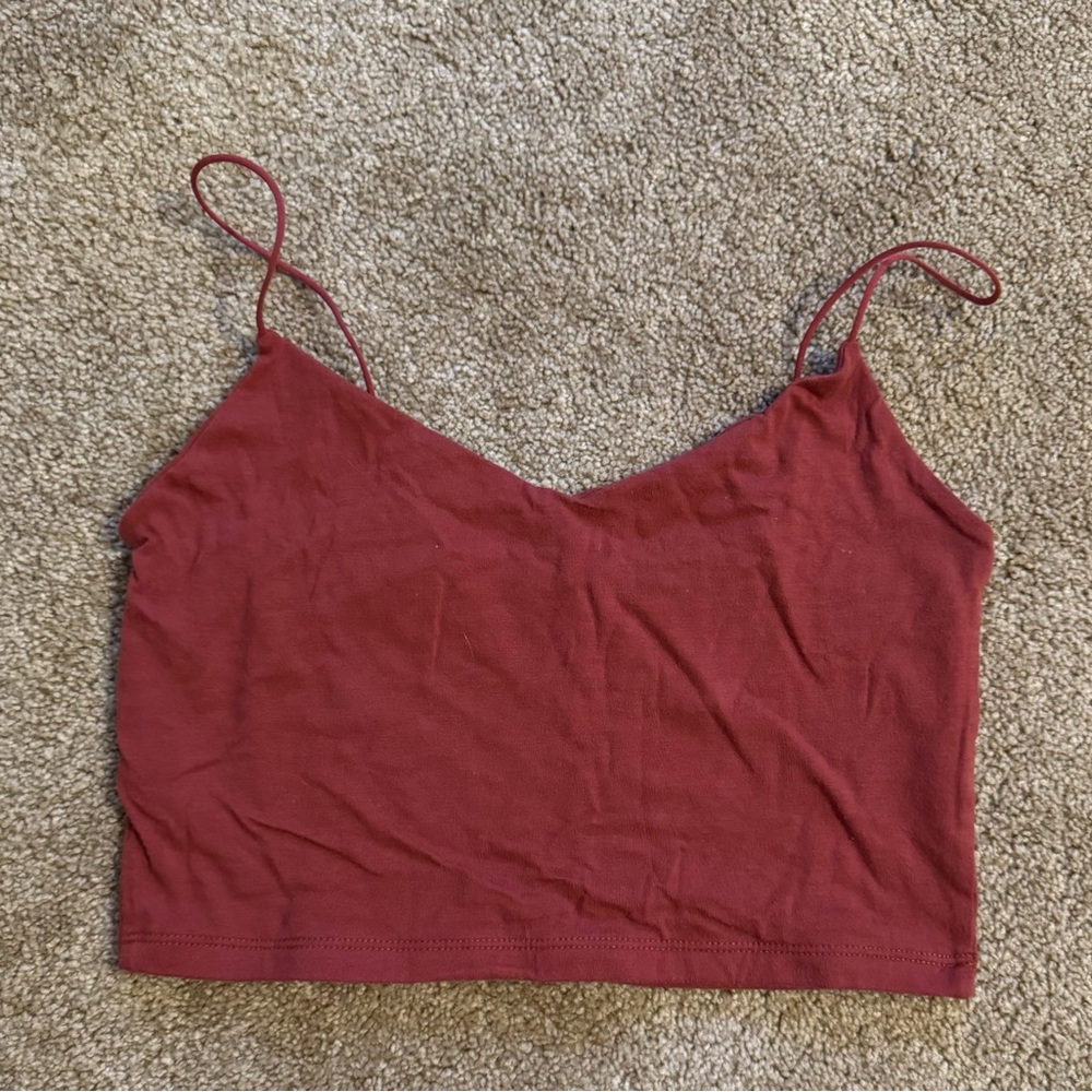 Women's Burgundy Spaghetti Strap Top